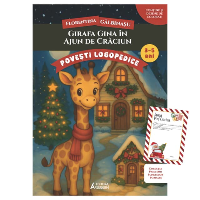 Girafa Gina in Ajun de Craciun – poveste logopedica + Scrisoare pentru Mos Craciun
