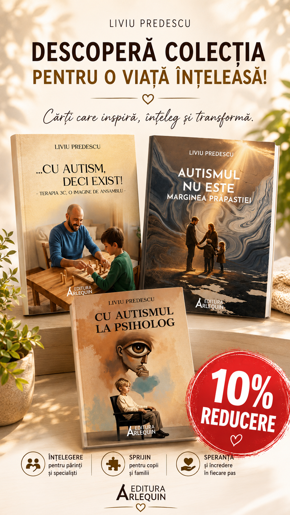 Pachet · 3 cărți despre autism (Terapia 3C, Cu autismul la psiholog, Autismul nu este marginea prăpastiei)